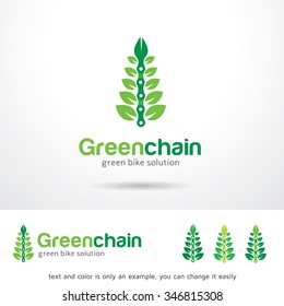 Green Chain Logo Template Design Vector