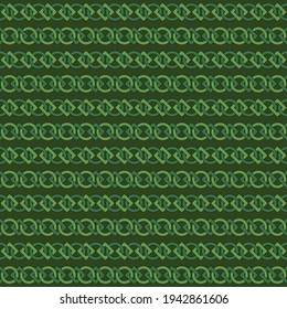 green chains. circles and squares. vector seamless pattern. geometric repetitive background. fabric swatch. wrapping paper. continuous print. geometric shapes. design element for home decor, apparel