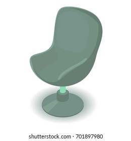 Green chair icon. Isometric illustration of green chair vector icon for web