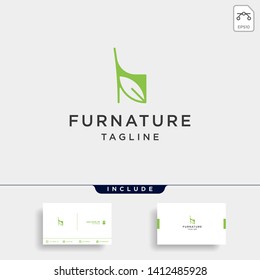 green chair logo design vector icon illustration icon element isolated