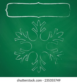 Green chalkboard frame with a snowflake for your Christmas text.