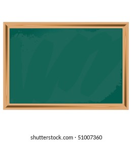 Green chalkboard isolated over white square background