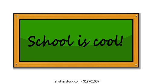 Green Chalkboard School Is Cool