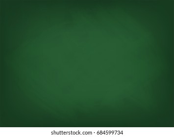 Green chalkboard texture. School board background with traces of chalk. Vector