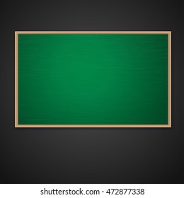 Green chalkboard. Vector