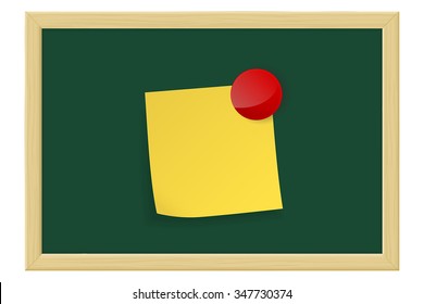Green chalkboard. Vector illustration isolated on white background