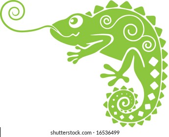 green chameleon