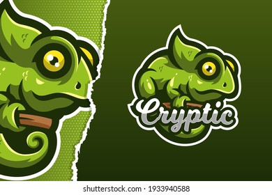 Green Chameleon, E-sports Game Logo Template