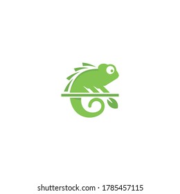 Green Chameleon logo template design