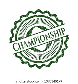 Green Championship distress rubber grunge texture seal