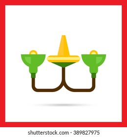 Green chandelier icon