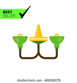 Green chandelier icon