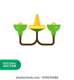 Green chandelier icon