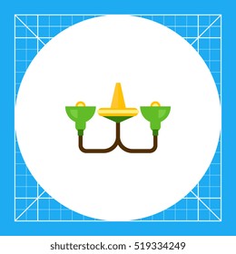 Green chandelier icon
