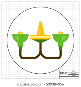 Green chandelier icon