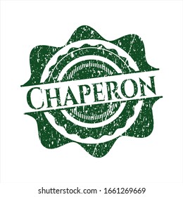 Green Chaperon-Stempel mit Grunge-Textur