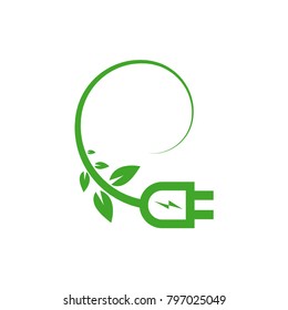 Green Charger Icon Vector Template Design