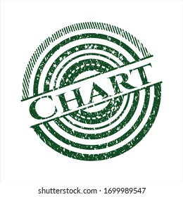 Green Chart distressed rubber grunge stamp
