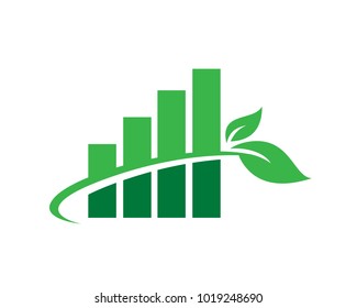 Green Chart Logo Template Design Vector Stock Vector (Royalty Free ...