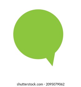Green Chat-Blasensymbol. Symbol für Kommunikationsnachricht. App-Element. Dialogemblem. Vektorgrafik. Stockbild. 