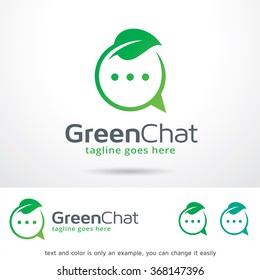 Green Chat Logo Template Design Vector