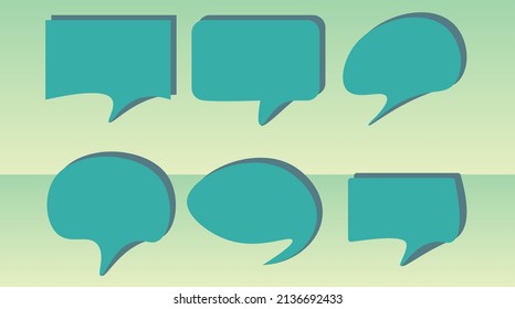 símbolo de chat verde de voz de paquete de burbujas de historietas de chat sobre el diálogo de color verde