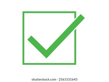 Green check box with confirmation box