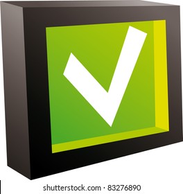 Casilla de verificación verde con marca de verificación