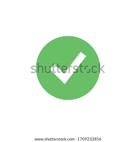 Green check box on green circle check box vector illustration
