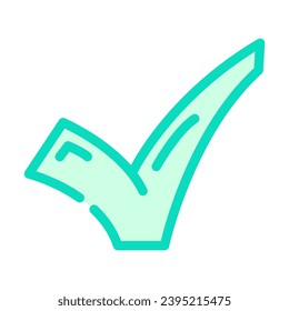 vector de icono de color de verificación verde. signo de verificación verde. ilustración de símbolo aislado