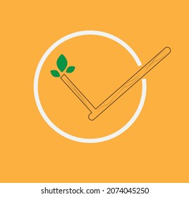 green check label vetor logo template 