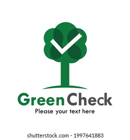 Green check logo template illustration