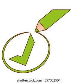 green check mark accept icon image vector illustration design 