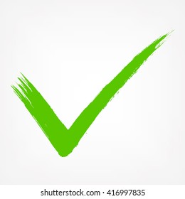 Green Check Mark Brushed