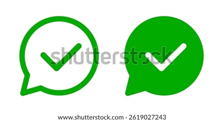 Green check mark icon, approval tick sign, accept checkmark, correct check mark, checkbox Stock photo © 