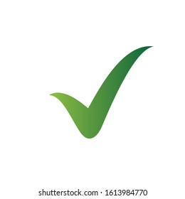 Green check mark icon. confirm symbol vector Illustration