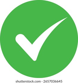Ícone de marca de seleção verde. Símbolo de escolha de voto correto. sinal de emblema verificado nas mídias sociais. simbolizando ícones de sucesso. sinal aprovado
