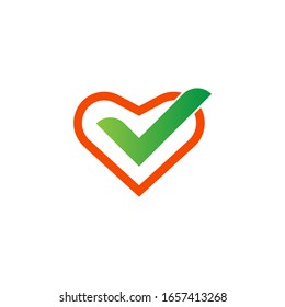 Green check mark icon design isolated on white background.