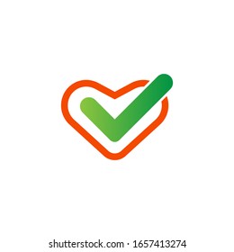 Green check mark icon design isolated on white background.