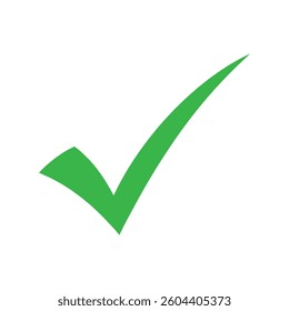 Green Check Mark Icon Isolated on white background.