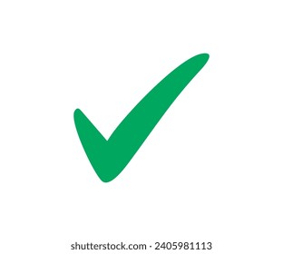 Green check mark icon. Check marks symbol, simple check mark. Quality sign vector design and illustration.
