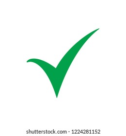Green check mark icon. Tick symbol, tick icon vector illustration.