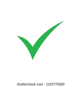 Green check mark icon. Tick symbol, tick icon vector illustration.