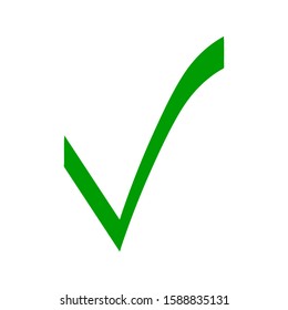 Green check mark icon. Tick symbol in green color, vector illustration. eps 10
