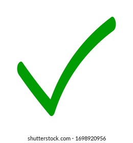 Das Symbol für grünes Häkchen. Zecksymbol in grüner Farbe, Vektorillustration-Abbildung. eps10