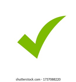 Das Symbol für grüne Markierung. Tick-Symbol, Vektorgrafik.