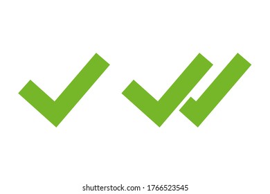 Das Symbol für grünes Häkchen. Tick-Symbol einzeln auf weißem Hintergrund.