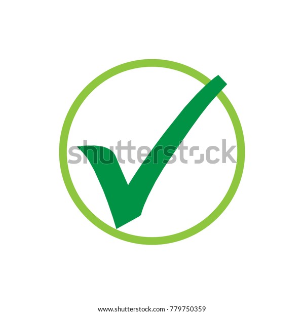 Green Check Mark Icon Tick Symbol Stock Vector (Royalty Free) 779750359 ...