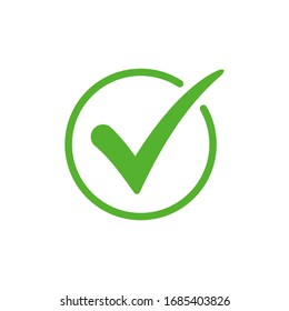 Green check mark icon vector design