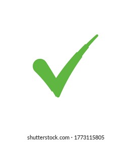 Diseño vectorial de marca de verificación verde
